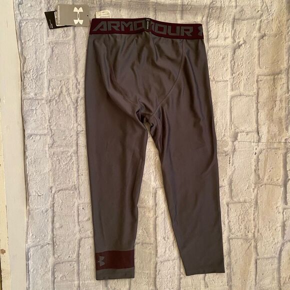 Under armour New youth L heatgear fitted pull on leggings grey & purple - Picture 7 of 7